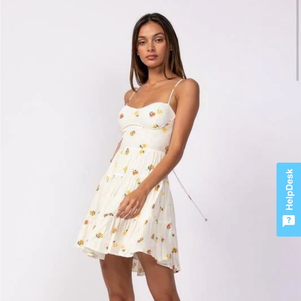 Smile So Sweet Cream Floral Mini Dress